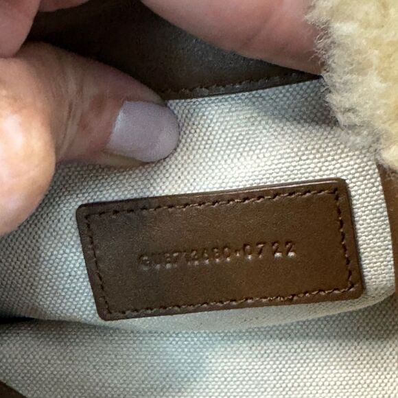Saint Laurent Small Shearling Pouch Clutch NWT - Picture 5 of 10